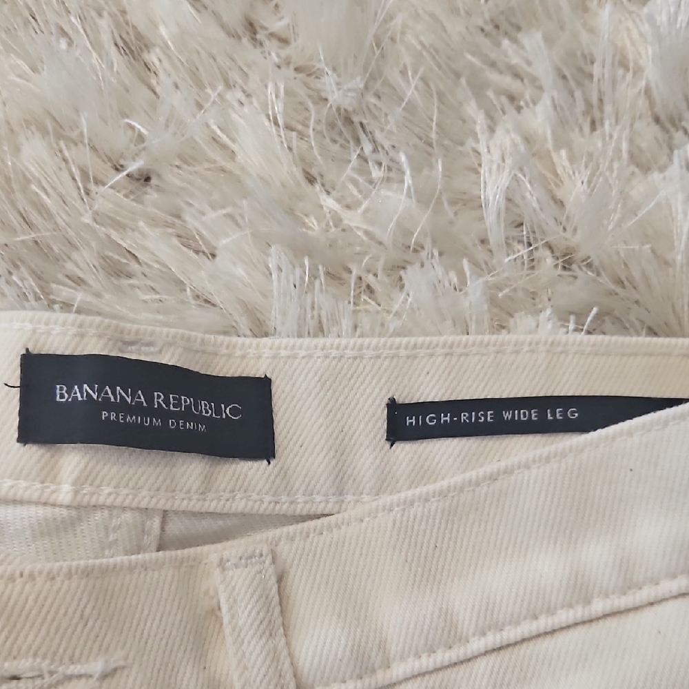 Banana Republic Off-White Premium Denim Trousers